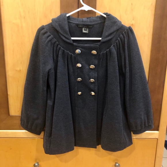 Navy coat with silver buttons - Picture 1 of 5